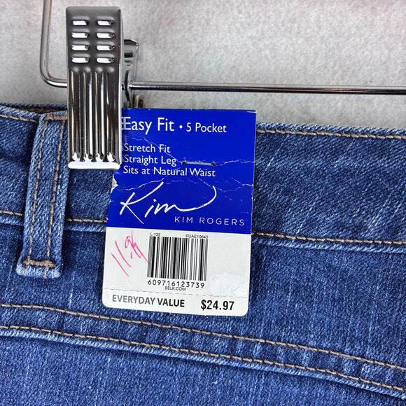 Kim Rogers Straight Leg Easy Fit Jean Capris Women's 6P Comfort Cotton Stretch - Picture 6 of 16